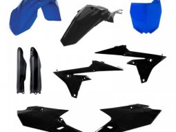Kit plastique complet Acerbis Yamaha 250 YZ-F 14-17 Bleu / Noir Brillant