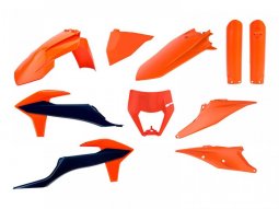 Kit plastique complet Polisport Orange / Bleu