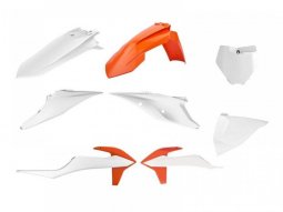 Kit plastique Polisport KTM 125 SX 19-22 blanc / orange (couleur origine
