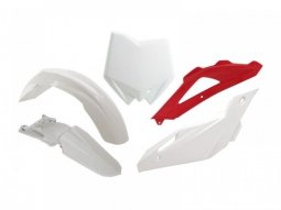 Kit plastique RTech couleur d’origine blanc et rouge pour Husqvarna