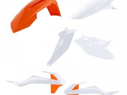 Kit plastiques Acerbis KTM 85 SX 19-20 (blanc2) / orange (couleur origin