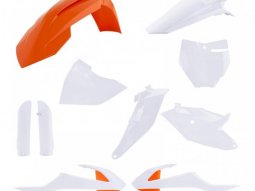 Kit plastiques complet Acerbis KTM 85 SX 19-20 (blanc2) / orange (couleu