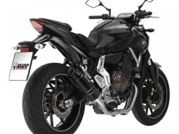 Ligne complÃ¨te MIVV GP inox noir embout carbone Yamaha MT-07...