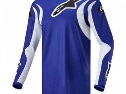 Maillot cross Alpinestars Fluid Lucent blue ray / white