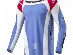 Maillot cross Alpinestars Techstar Ocuri light blue / mars red / white