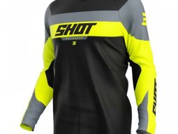 Maillot cross enfant Shot Draw Kid League neon yellow