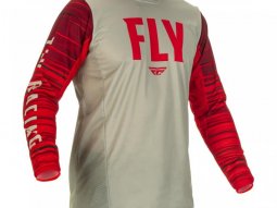 Maillot Fly Racing Kinetic Wave gris / rouge