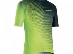 Maillot route manches courtes Gist Flow jaune fluo / noir