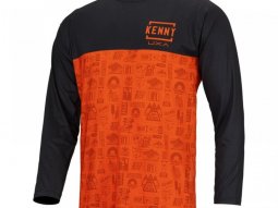 Maillot vÃ©lo VTT manches longues Kenny Charger homme orange