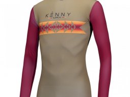 Maillot vélo VTT manches longues Kenny Charger femme beige / rouge