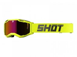 Masque cross Shot Iris 2.0 Solid jaune fluo / gris brillant