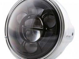 Optique de phare LED Ø17cm Highsider HD-Style Type 11 chrome montage