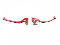 Paire leviers Rieju MRT 09-11 / Derbi Senda Evo 08-11 rouge