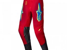 Pantalon cross Alpinestars Supertech Maker bright red / yellow fluo