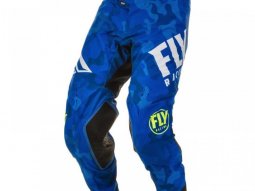 Pantalon cross Fly Racing Evolution DST Racewear bleu / blanc