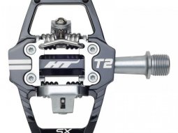 Pédales automatiques BMX HT T2 SX aluminium noir / argent