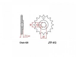 Pignon JT Sprockets Acier pas 420 14 dents