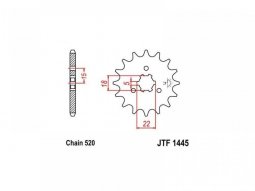 Pignon JT Sprockets Acier pas 520 12 dents