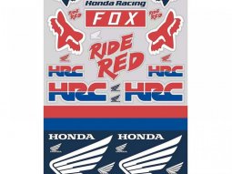 Planche de stickers Fox Racing Honda white / red / blue