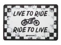 Plaque métallique Oxford Live to Ride