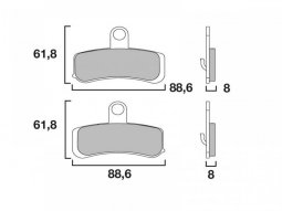 Plaquettes de Frein Brembo Road SA - mÃ©tal frittÃ©