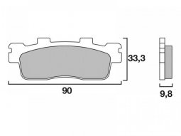 Plaquettes de Frein Brembo Scooter XS - mÃ©tal...