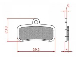 Plaquettes de frein Brenta organique Shimano Saint