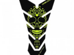 Protège réservoir Onedesign Black Edition Skull noir / jaune