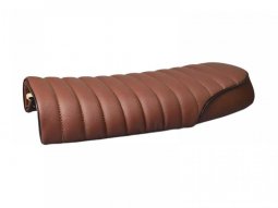 Selle Brazoline Scrambler 2 marron clair mat coutures droites marrons