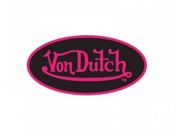 Sticker 8cm Von Dutch noir / rose