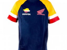 T-Shirt Repsol Classic navy / orange / rouge