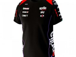 Tee-Shirt enfant Ixon Aprilia Racing 2024 Kid noir / rouge fluo