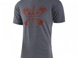 Tee-shirt Troy Lee Designs Pistonbone 40th gris