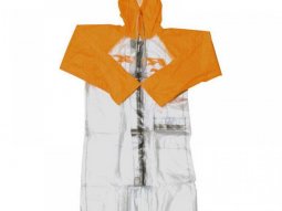 Veste de pluie longue RFX Race trasparent et orange XL
