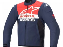 Veste textile Alpinestars Honda SMX Waterproof Softshell bleu / noir / rou